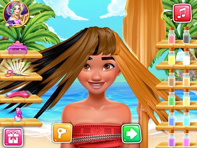 POLYNESIAN PRINCESS REAL HAIRCUTS online game  POMU Games