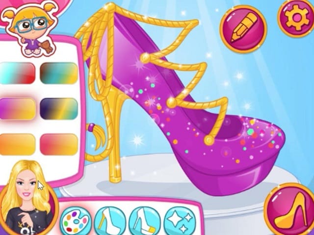 BARBIE�S PRINCESS SHOES online game POMU Games