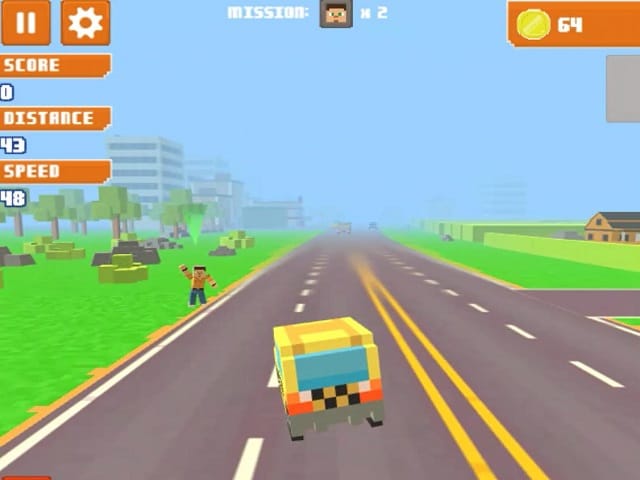 PIXEL ROAD TAXI DEPOT online game  POMU Games