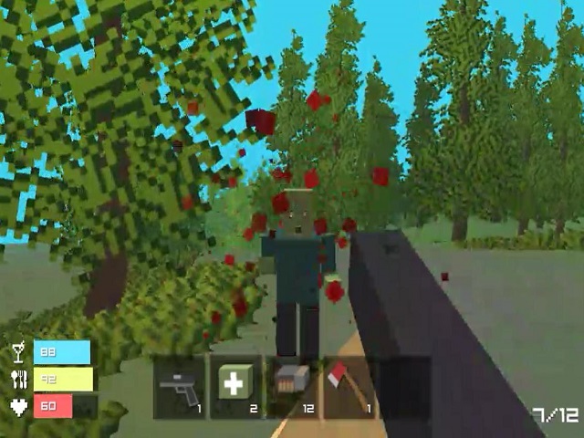 A post-apocalyptic landscape with zombies and possibly very poor urban planning.