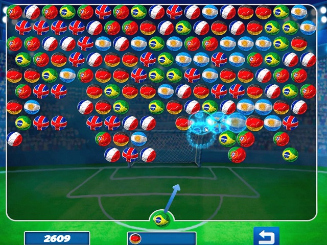 BUBBLE SHOOTER WORLD CUP online game | POMU Games