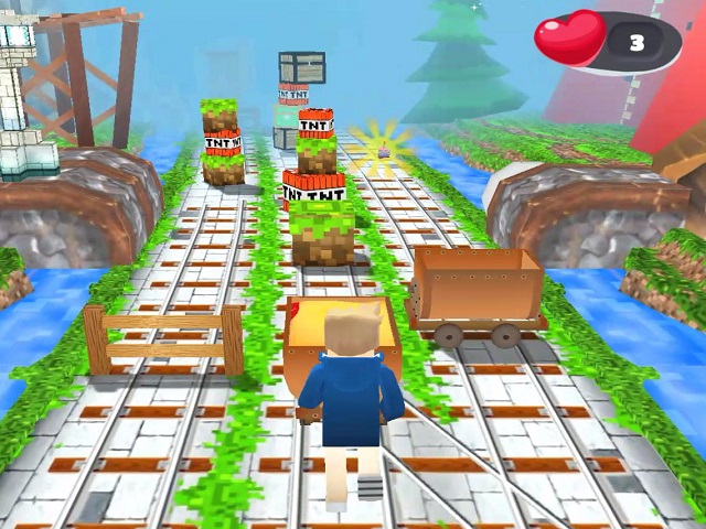MINECRAFT ENDLESS RUNNER online game | POMU Games