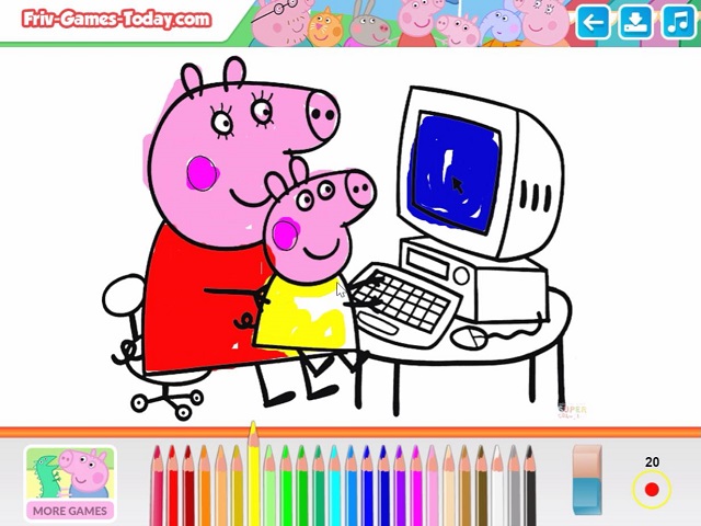 PEPPA PIG COLORING BOOK online game | POMU Games